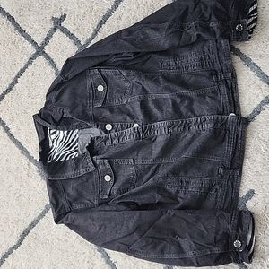 Cato womens plus size 26/28 womens black Jean jacket